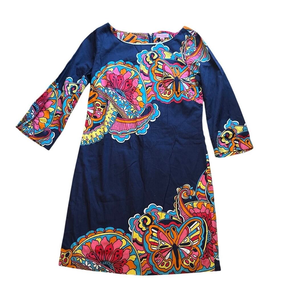 Lilly Pulitzer Shauna tunic bright navy 
Optical confusion novelty size 6